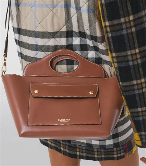 burberry mini leather pocket bag.